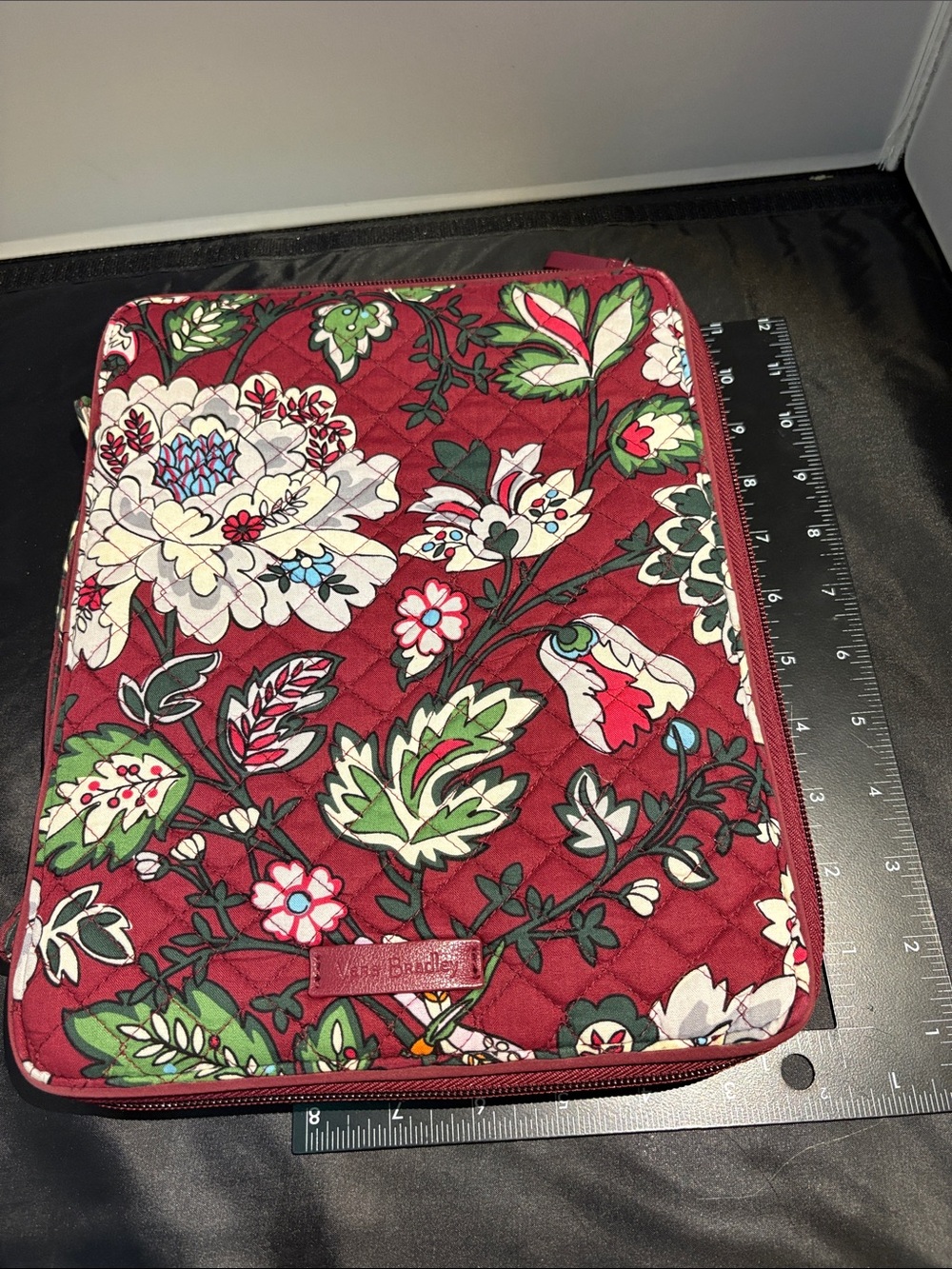 Vera Bradley Bordeaux Blooms Floral Quilted Organizer